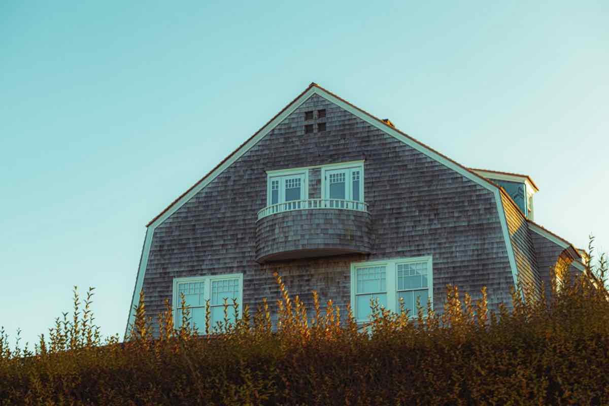 Cedar-shingled New England style home similar to homes in Cohasset, MA